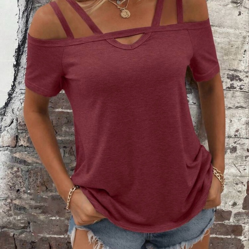Casual Heathered Dusty Rose Tee